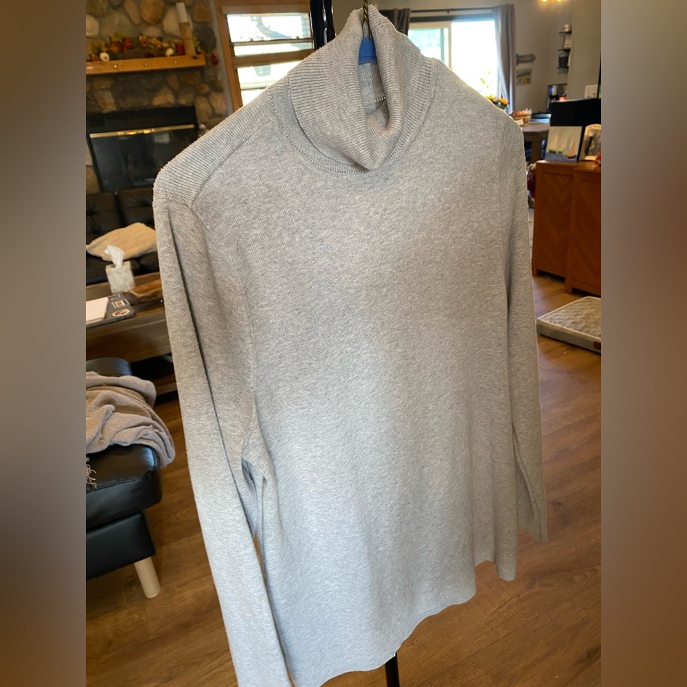 Chico's Light Gray Turtleneck Sweater